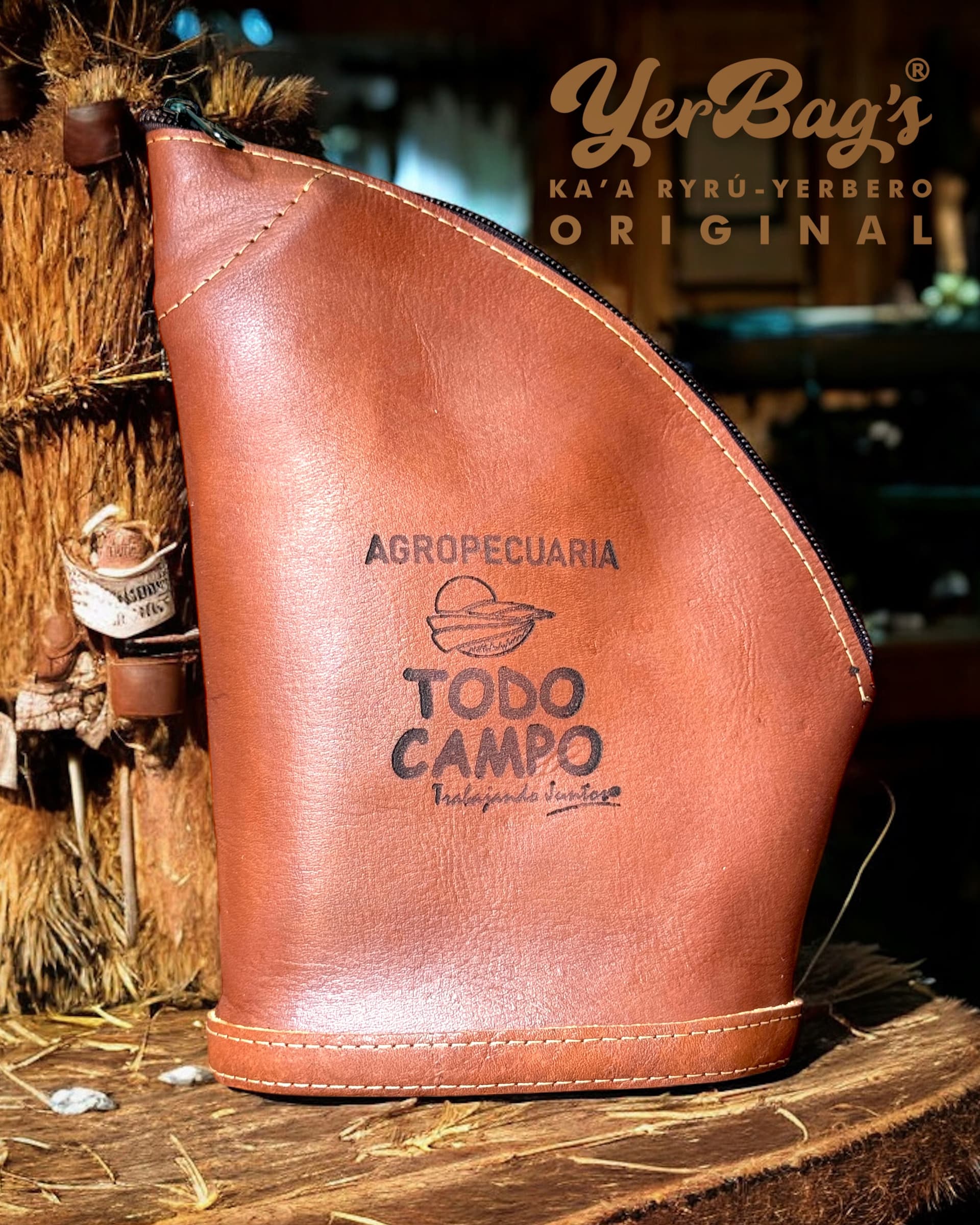 Yerbero de cuero para Agropecuaria Todo Campo